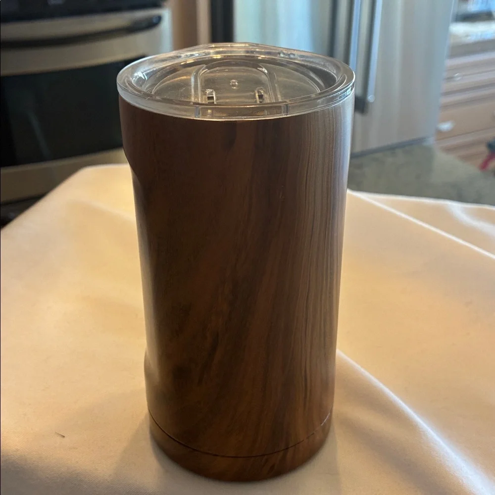 BrüMate Wood Grain Tumbler Insulated Walnut Bottle Cooler in Stylish Wood Grain